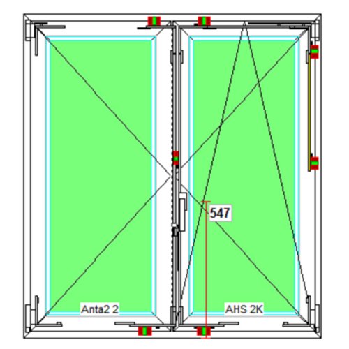 Finestra 2 ante in pvc